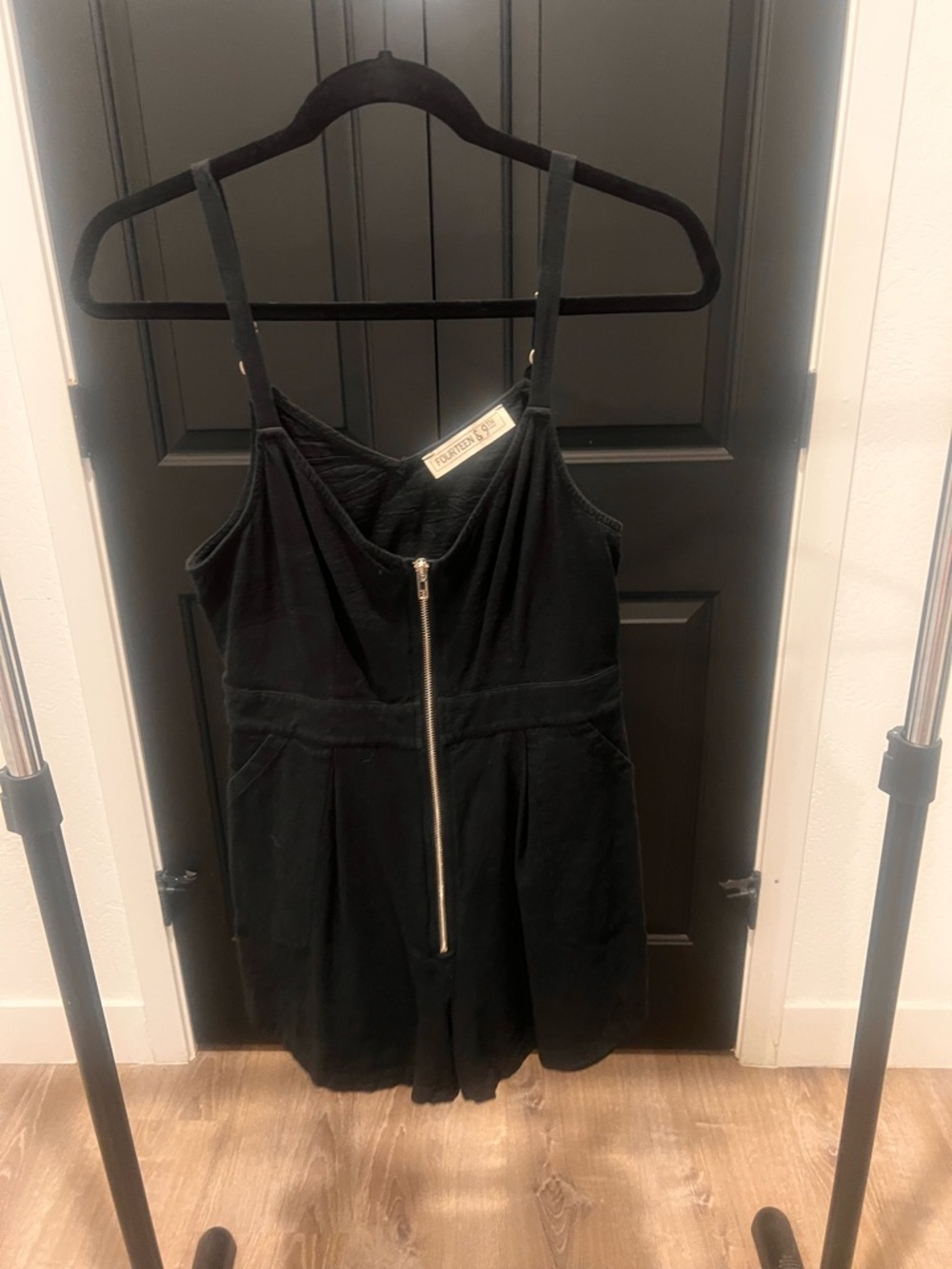 Black Zip-Front Women's Dress